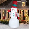 Image of Gemmy Inflatables Lawn Ornaments & Garden Sculptures 10'H Airblown Chrismtas Vintage Snowman by Gemmy Inflatables 111263