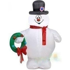 Gemmy Inflatables Lawn Ornaments & Garden Sculptures 3 1/2' Frosty The Snowman Holding A Wreath by Gemmy Inflatables 39909 3 1/2' Frosty The Snowman Holding A Wreath by Gemmy Inflatables SKU# 39909