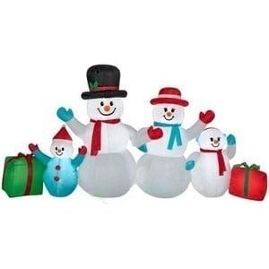 Gemmy Inflatables Lawn Ornaments & Garden Sculptures 9'H Snowman Family w/ Presents Scene by Gemmy Inflatables 11176c