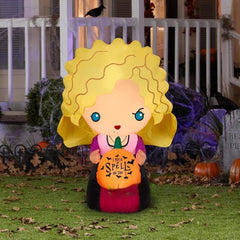 3.5' Disney's Hocus Pocus Sarah Sanderson w/ Pumpkin by Gemmy Inflatable