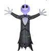 Image of Gemmy Inflatables Seasonal & Holiday Decorations 4' Halloween Hanging Jack Skellington w/ Blinking light by Gemmy Inflatable