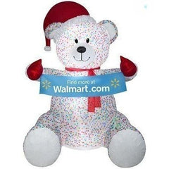 Gemmy Inflatables Special Event Inflatables 8 1/2' Christmas Sprinkles Bear w/ Banner by Gemmy Inflatables 11' Air Blown Inflatable Hanukkah Bear w/ Dreidel by Gemmy Inflatables