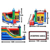 Image of Happy Jump Inflatable Bouncers 13'H 5x Jump & Splash Castle by Happy Jump 13'H 5x Jump & Splash Castle PLUS (Pool + Stopper) Happy Jump CO2331