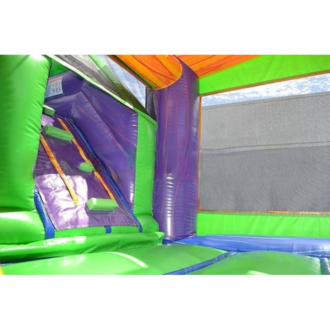 Happy Jump Water Parks & Slides 14'H 5 in 1 Super Combo Blue Marble by Happy Jump CO2151 - 1MB