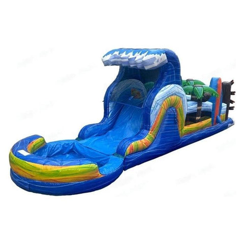 Jingo Jump Inflatable Bouncers 11'H Hawaiian Wave Wet/Dry Obstacle Course by Jingo Jump 201-2