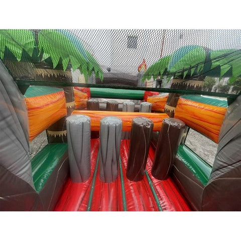 Jingo Jump Inflatable Bouncers 11'H Jurassic Wet/Dry Obstacle Course by Jingo Jump