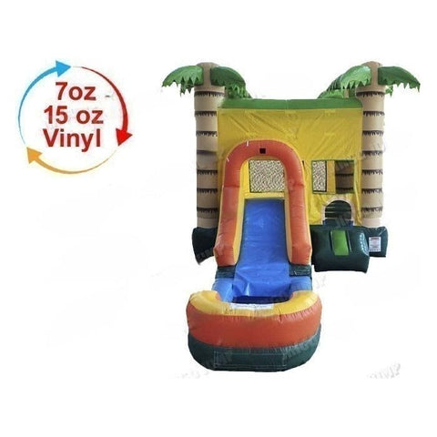 Jingo Jump Inflatable Bouncers 14'H Semi-Commercial Tropical Combo ( Wet & Dry) by Jingo Jump 4 in 1 Tropical Combo ( Wet & Dry) SKU# 115