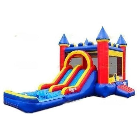 Jungle Jumps Inflatable Bouncers 15' H Double Lane Combo by Jungle Jumps 15' H Double Lane Combo with Pool by Jungle Jumps SKU #CO-1398-B