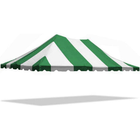 Party Tents Direct Canopies & Gazebos 20' x 30' Green/White Weekender Standard Pole Party Tent Top by Party Tents