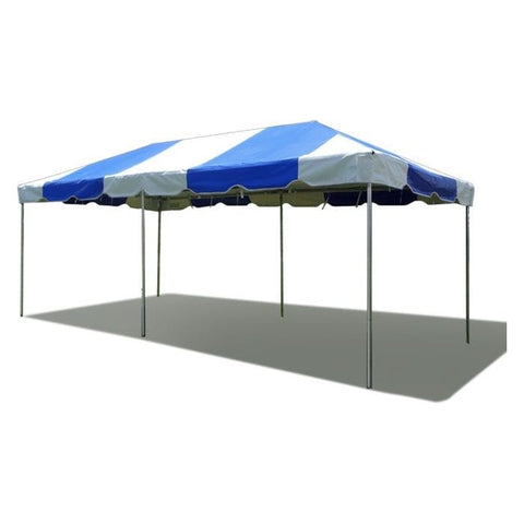POGO Canopies & Gazebos 10' x 20' Blue PVC Weekender West Coast Frame Party Tent by POGO 754972318877 1605  BT-FE12BW