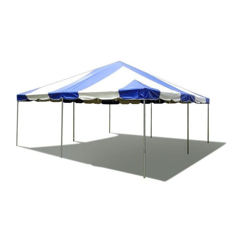 POGO Canopies & Gazebos 20' x 20' Blue PVC Weekender West Coast Frame Party Tent by POGO 754972319065 1672 BT-FE22BW