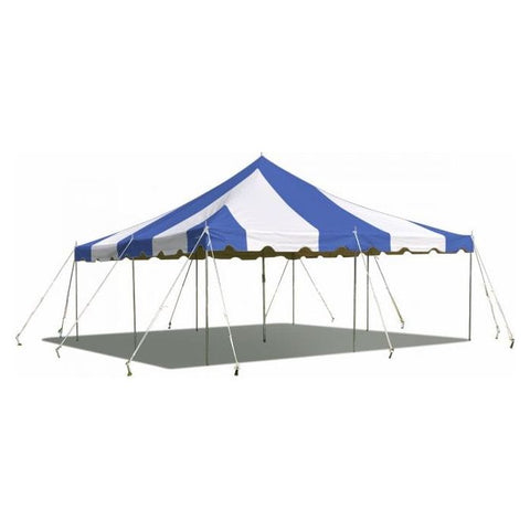 POGO Canopies & Gazebos 20' x 20' Blue & White Weekender Standard Canopy Pole Tent by POGO 20' x 20' Blue & White Weekender Standard Canopy Pole Tent by POGO 
