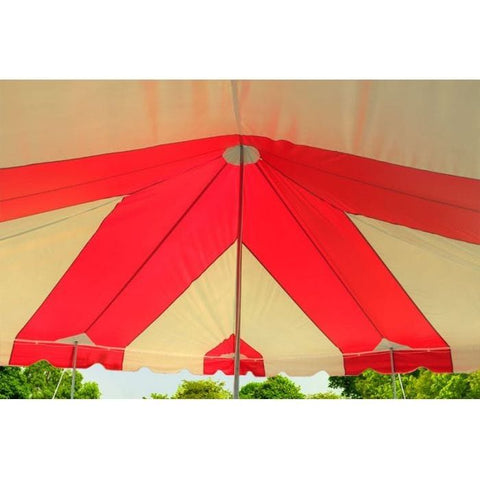 POGO Canopies & Gazebos 20' x 20' Red & White Weekender Standard Canopy Pole Tent by POGO