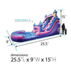 Image of POGO Inflatable Bouncers 15'H Crossover 15' Pink Unicorn Inflatable Water Slide with Blower and Pool by POGO 6517 15'H Crossover Pink Unicorn Inflatable Water Slide Blower Pool POGO