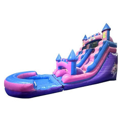 15' Crossover Pink Unicorn Inflatable Water Slide with Blower and Pool by POGO