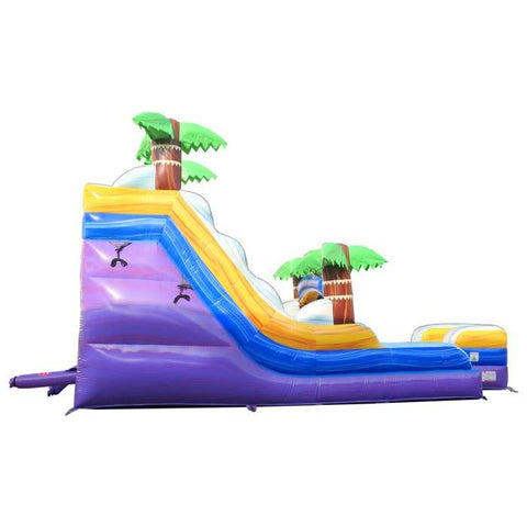 POGO Inflatable Bouncers 15'H Tropical Purple Marble Inflatable Water Slide with Blower by POGO 754972382427 6134