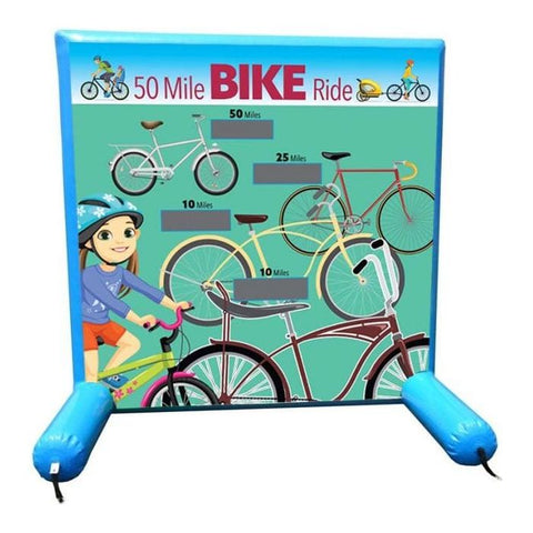 POGO Inflatable Bouncers 5.6 'H 50 Mile Bike Ride, Sealed Air Inflatable Frame Game by POGO