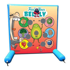 POGO Inflatable Bouncers 5.6 'H Feed Your Belly, Sealed Air Inflatable Frame Game by POGO