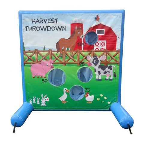 POGO Inflatable Bouncers 5.6 'H Harvest Throwdown, Sealed Air Inflatable Frame Game by POGO