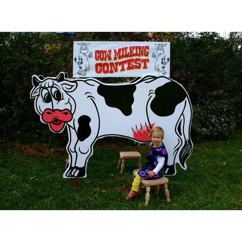 POGO Inflatable Bouncers Cow Milking Contest Interactive Carnival Game, Double Sided by POGO