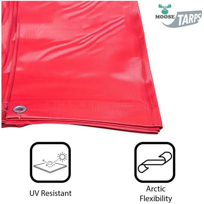 20' x 30' Red Heavy Duty Waterproof PVC Vinyl Tarp by POGO My Bounce