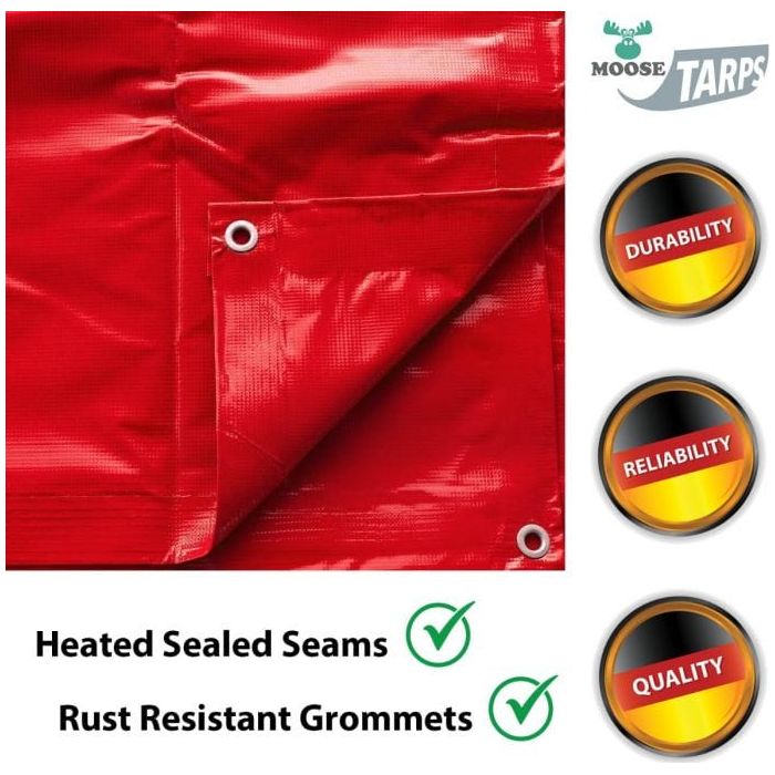 20' x 30' Red Heavy Duty Waterproof PVC Vinyl Tarp by POGO My Bounce