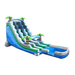 POGO Water Parks & Slides 22'H Tropical Marble Wave Dual Lane Inflatable Water Slide with Blower and Splash Pool by POGO 22'H Tropical Marble Wave Dual Lane Inflatable Water Slide Blower POGO