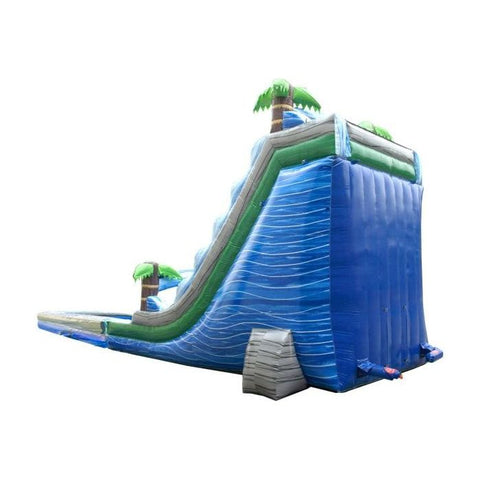 POGO Water Parks & Slides 22'H Tropical Marble Wave Dual Lane Inflatable Water Slide with Blower and Splash Pool by POGO 22'H Tropical Marble Wave Dual Lane Inflatable Water Slide Blower POGO