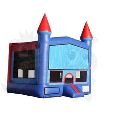 15x15 Blue & Red Castle Module Bounce House with Hoop by Rocket Inflatables