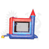 Image of Rocket Inflatables Inflatable Bouncers 15x15 Blue & Red Castle Module Bounce House with Hoop by Rocket Inflatables 781880228547 BOU-070-15 15x15 Blue & Red Castle Module Bounce House Hoop by Rocket Inflatables
