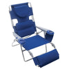 Image of Shelterlogic Chairs RIO Beach Blue Read-through Lounge Chair With Book Holder by Shelterlogic Pacific Blue RIO Beach Read Through Lounger by Shelterlogic SC572-46-1