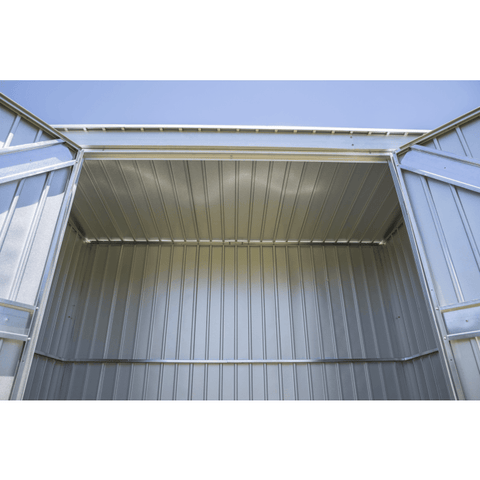 Shelterlogic Sheds, Garages & Carports 14ft x 12ft Galvalume Arrow Elite Steel Storage Shed by Shelterlogic 781880202530 EG1412AB