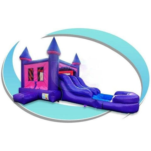 Tago's Jump Water Parks & Slides 15'H Pink Castle Double Slide Combo by Tago's Jump CWS-238