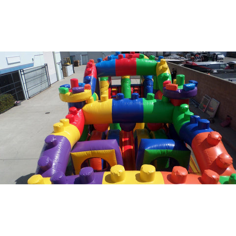 Ultimate Jumpers Inflatable Bouncers 12'H Block Party Wet & Dry Obstacle Course by Ultimate Jumpers I104