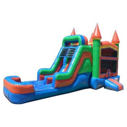 Ultimate Jumpers Inflatable Bouncers 15'H Dual Lane Multicolor Fun House Combo Wet & Dry by Ultimate Jumpers C162 15'H Dual Lane Multicolor Fun House Combo Wet & Dry Ultimate Jumpers
