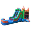 Image of Ultimate Jumpers Inflatable Bouncers 15'H Dual Lane Multicolor Fun House Combo Wet & Dry by Ultimate Jumpers C162 15'H Dual Lane Multicolor Fun House Combo Wet & Dry Ultimate Jumpers