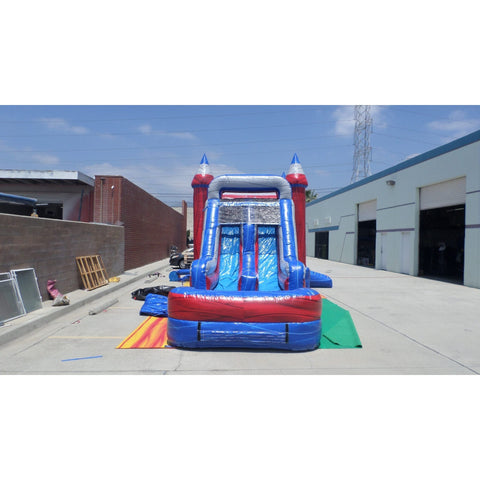 Ultimate Jumpers Inflatable Bouncers 15'H Dual Lane Wet & Dry All Marble Combo by Ultimate Jumpers C163