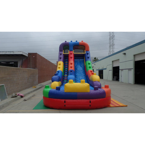 Ultimate Jumpers Inflatable Bouncers 18'H Block Party Wet & Dry Slide by Ultimate Jumpers W132