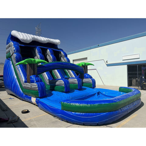 Ultimate Jumpers Inflatable Bouncers 18'H Dual Lane Water Slide by Ultimate Jumpers
