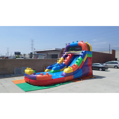 Ultimate Jumpers Water Parks & Slides 14'H Block Party Water Slide by Ultimate Jumpers 781880295679 W134 10'H Inflatable Single Lane Slip N Slide by Ultimate Jumpers SKU# W023
