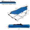Image of Costway Outdoor Furniture Portable Folding Steel Frame Hammock with Bag by Costway
