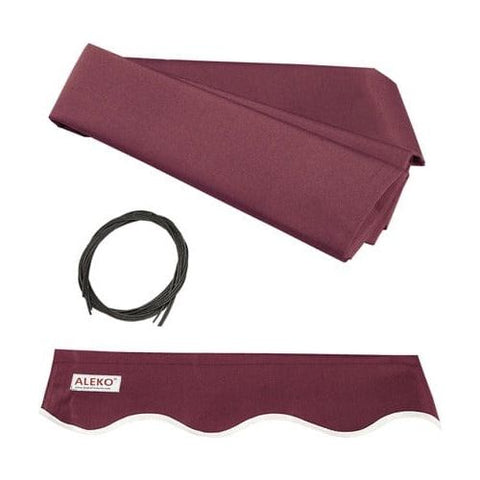 Aleko Awning Accessories 12x10 Feet Retractable Awning Fabric Replacement - Burgundy by Aleko 013964850482 FAB12X10BURG37-AP 12x10 Feet Retractable Awning Fabric Replacement - Burgundy 