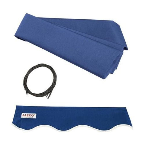 Aleko Awning Accessories 13x10 Feet Blue Retractable Awning Fabric Replacement by Aleko 013964716689 FAB13X10BLUE30-AP