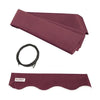Image of Aleko Awning Accessories 13x10 Feet Burgundy Retractable Awning Fabric Replacement by Aleko 781880266020 FAB13X10BURG37-AP