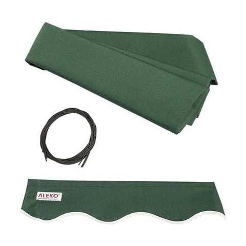 Aleko Awning Accessories 13x10 Feet Green Retractable Awning Fabric Replacement by Aleko 781880266037 FAB13X10GREEN39-AP