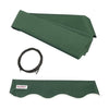 Image of Aleko Awning Accessories 13x10 Feet Green Retractable Awning Fabric Replacement by Aleko 781880266037 FAB13X10GREEN39-AP