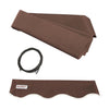 Image of Aleko Awning Accessories 6.5 x 5 Feet Brown Retractable Awning Fabric Replacement by Aleko 781880240570 FAB6.5X5BROWN36-AP