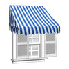 Image of Aleko Awning Accessories 8 x 2 Feet Blue and White Stripes Retractable Door Or Window Awning by Aleko 781880240693 AWWIN-BLWTSTR-AP-0003 8 x 2 Feet Blue and White Stripes Retractable Door Or Window Awning