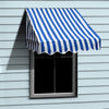 Image of Aleko Awning Accessories 8 x 2 Feet Blue and White Stripes Retractable Door Or Window Awning by Aleko 781880240693 AWWIN-BLWTSTR-AP-0003 8 x 2 Feet Blue and White Stripes Retractable Door Or Window Awning