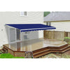 Image of Aleko Awnings 10 x 8 Feet Blue Retractable White Frame Patio Awning by Aleko 781880246152 AW10X8BLUE30-AP